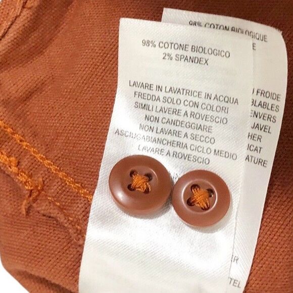 Topo Designs Canvas Button Down Shirt Orange Rust Men’s XL - Picture 8 of 12